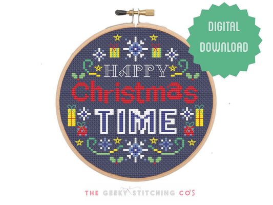Happy Christmas time  'Cross Stitch Pattern'