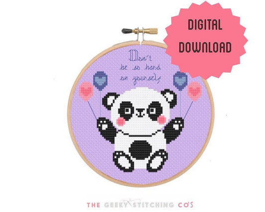 Don't be so hard on yourself 'Cross Stitch Pattern'
