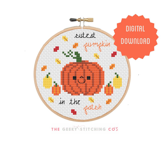 Cutest pumpkin in the patch  'Cross Stitch Pattern'