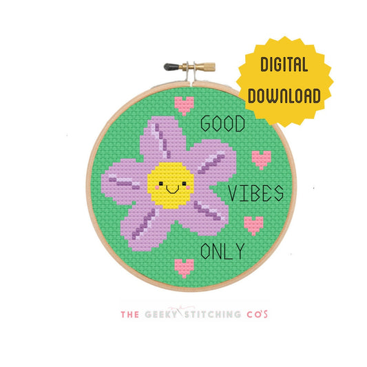 Good vibes only 'Cross Stitch Pattern'