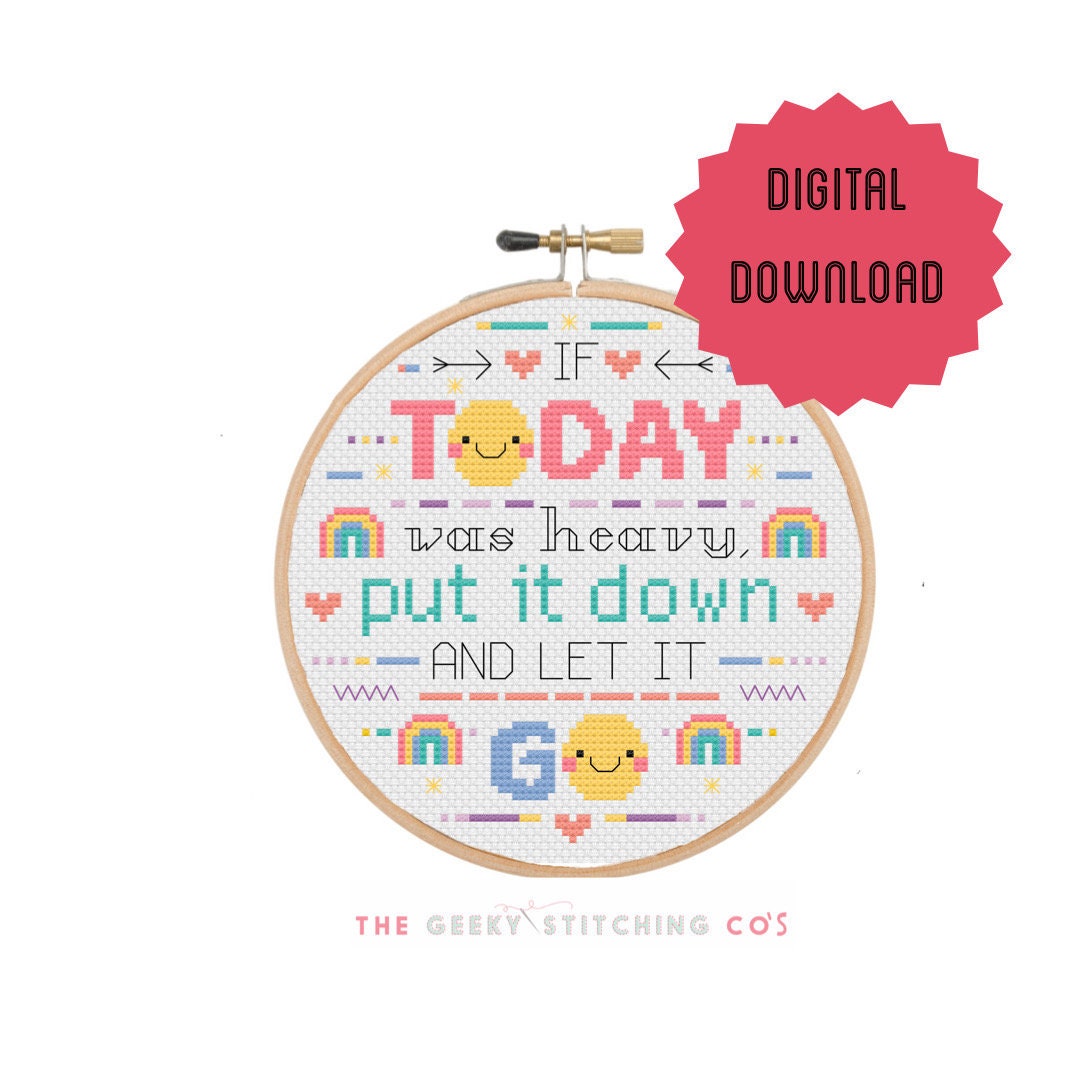 If today was heavy 'Cross Stitch Pattern'