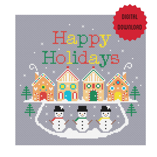 Happy Holidays 'Cross Stitch Pattern'