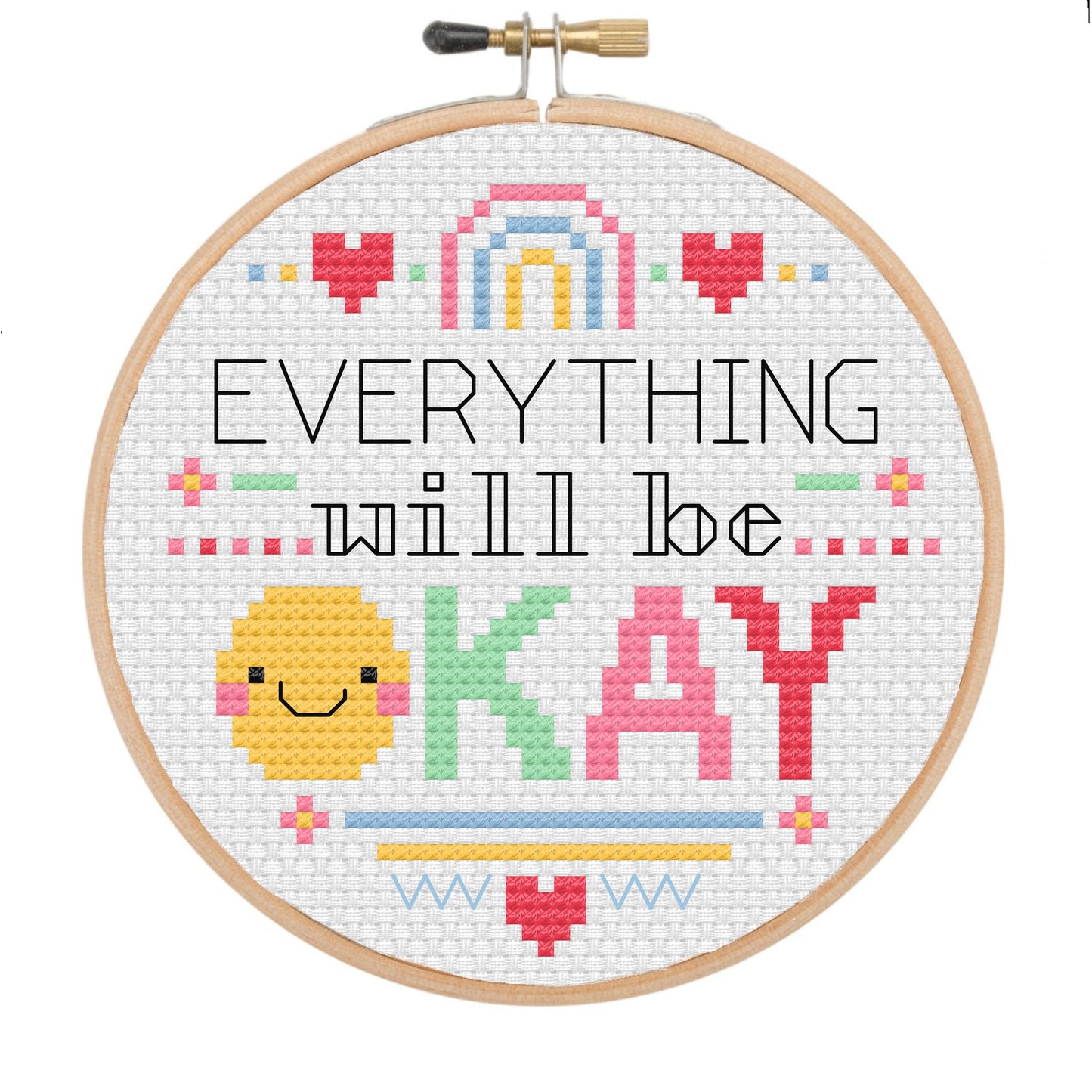 Everything will be Okay 'Cross Stitch Pattern'